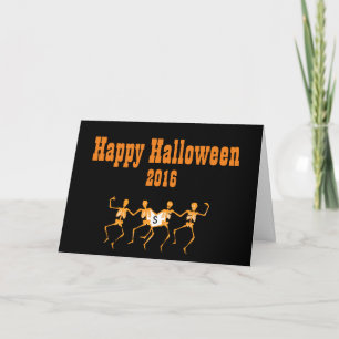 Halloween-hälsningskort med Dancing Skulls Kort