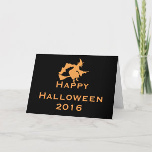 Halloween-hälsningskort med flygande beck kort