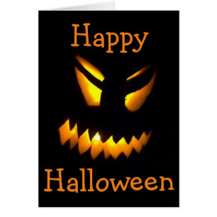 Halloween-hälsningskort/Scary Ansikte Hälsningskort