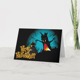 Halloween-hälsningskort/Spooky Scene Kort