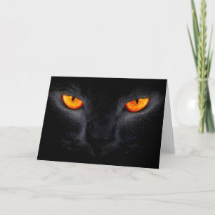 Halloween-hälsningskort/svart katt kort