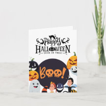 Halloween-hälsningskortsamling - Cute Boo