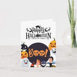 Halloween-hälsningskortsamling - Cute Boo Kort