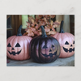Halloween hälsokort kuslig pumpa vykort