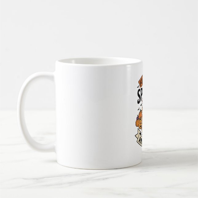 Halloween Hamster Driven Av Spöken Rolig Söt_1 Kaffemugg (Vänster)