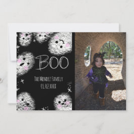 Halloween Hand Lettering Krita Spökfoto Kort