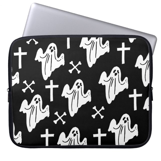 Halloween Hand plockade Mönster-bakgrund Laptop Fodral (Framsidan)