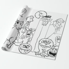 HALLOWEEN HAND PLOCKADE MONSTER Wrappa Papprare Presentpapper