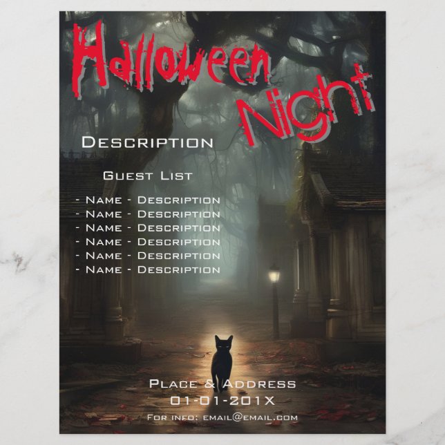 Halloween-händelsebefordringar Reklamblad (Framsidan)