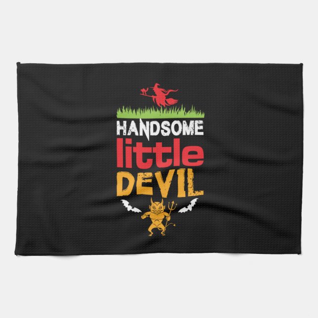 Halloween Handsome Little Birthday Kökshandduk (Horisontell)