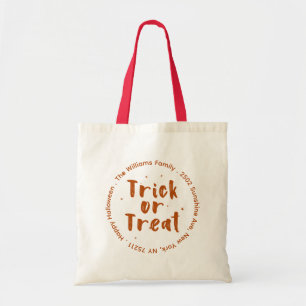 Halloween-handväska för trick or treat tygkasse