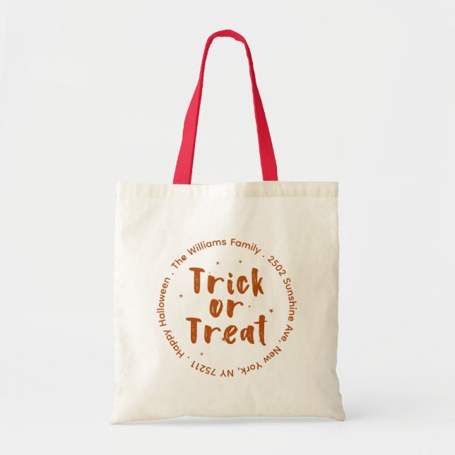 Halloween-handväska för trick or treat tygkasse (Framsidan)