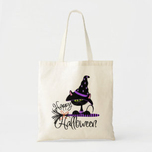 Halloween hänger lös den svart kattbus eller tygkasse