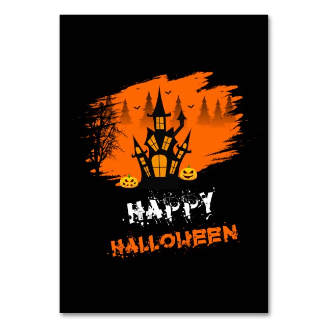 Halloween Happy Halloween Birthday Bordsnummer (Framsidan)