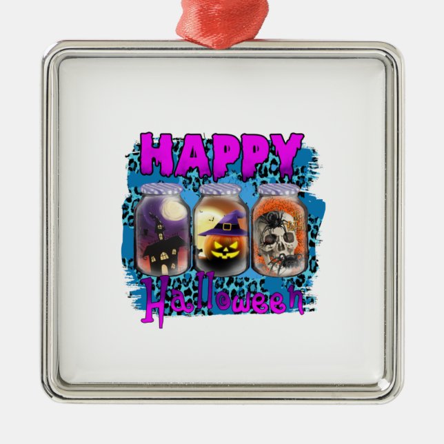 Halloween Happy halloween Birthday Julgransprydnad Metall (Framsidan)
