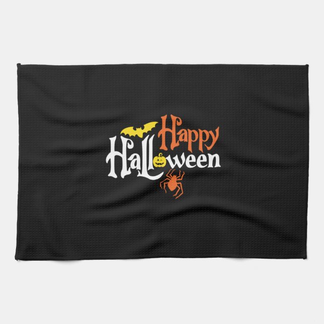 Halloween Happy halloween Birthday Kökshandduk (Horisontell)