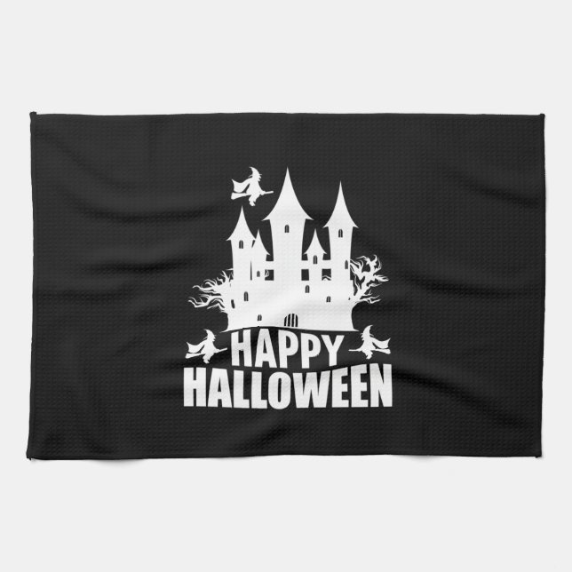 Halloween Happy halloween Birthday Kökshandduk (Horisontell)