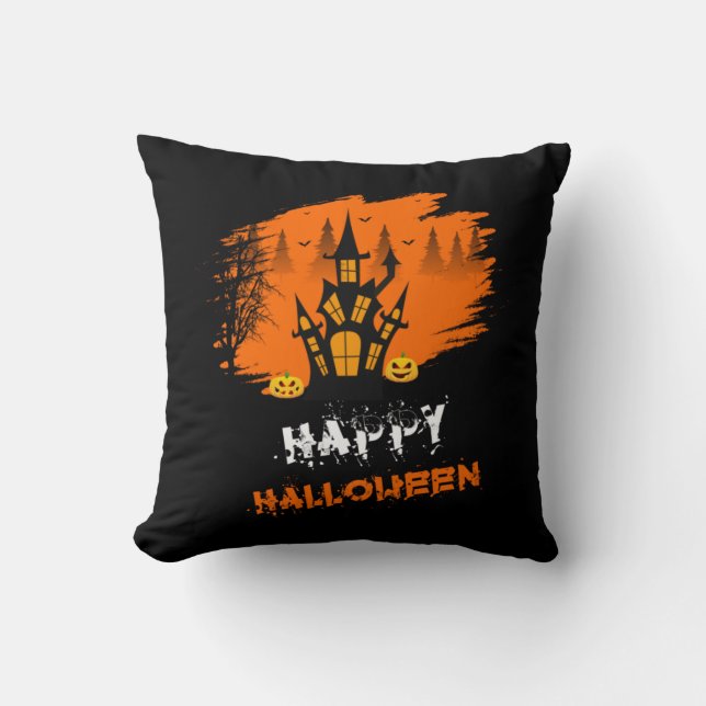 Halloween Happy halloween Birthday Kudde (Framsida)