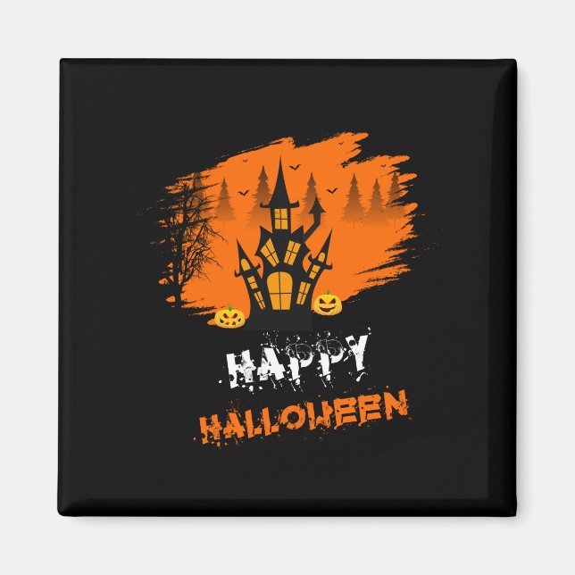 Halloween Happy halloween Birthday Magnet (Framsidan)