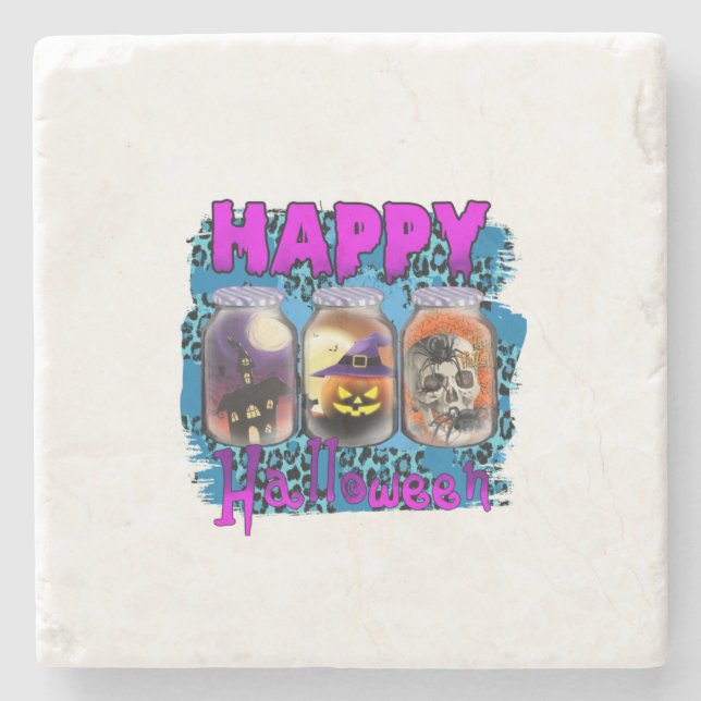 Halloween Happy halloween Birthday Stenunderlägg (Framsidan)
