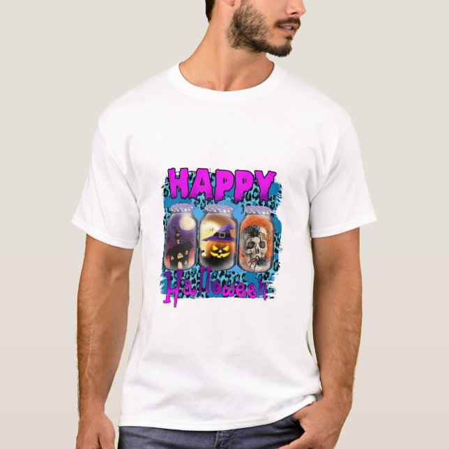 Halloween Happy halloween Birthday T Shirt (Framsida)