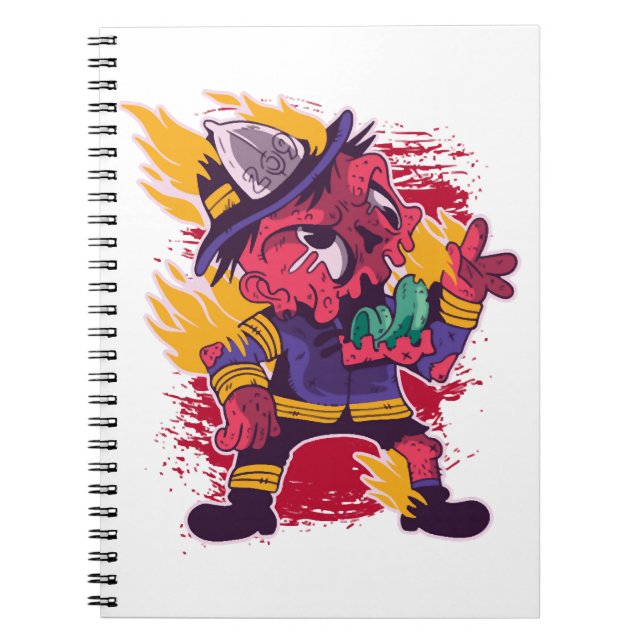 Halloween Happy halloween Firefighter Costume Anteckningsbok (Framsidan)