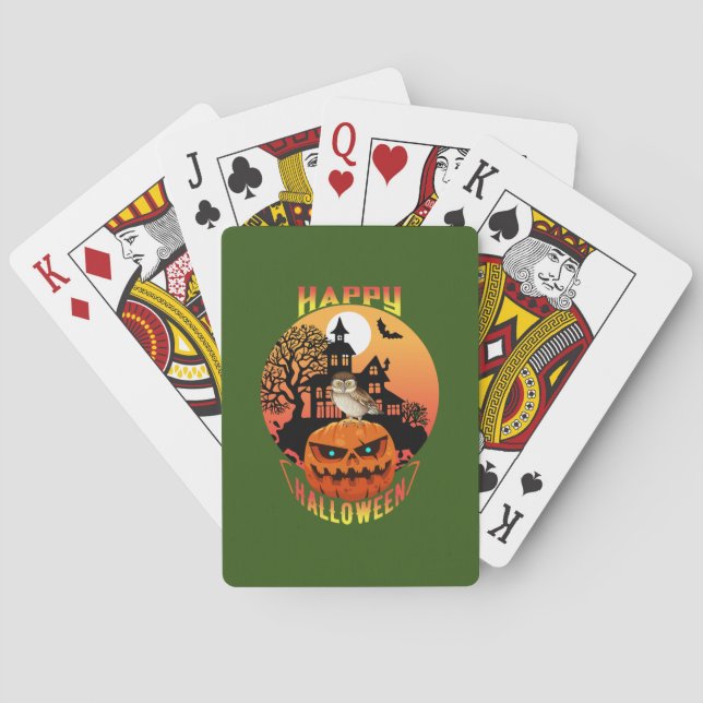 Halloween Happy Pumpkin Halloween Casinokort (Baksidan)