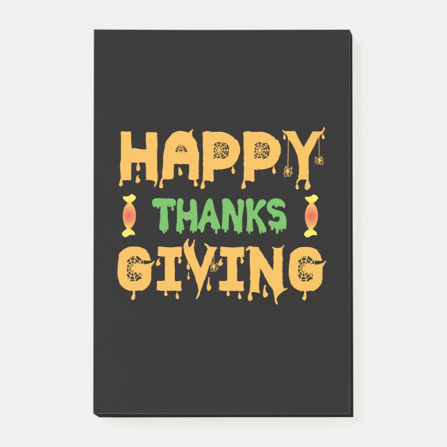 Halloween Happy thanksgiving Birthday Post-it Block (Framsida)