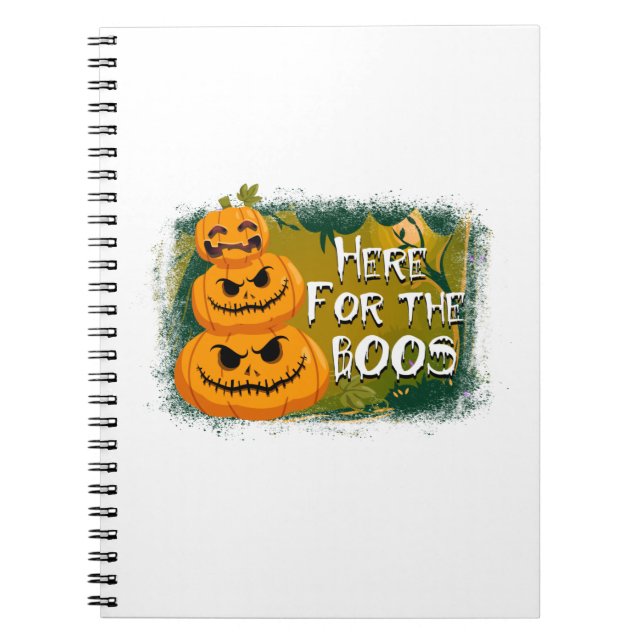 Halloween här för Boos-födelsedagen Anteckningsbok (Framsidan)