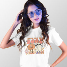 HALLOWEEN HÄR FÖR BOOS GHOST & PUMPKIN T SHIRT