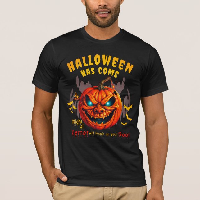 Halloween har kom Natten Terror slår på y T Shirt (Framsida)