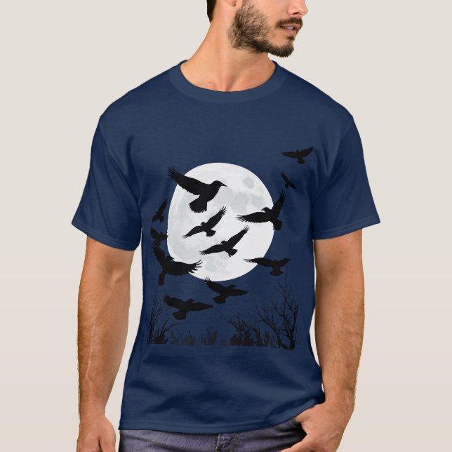 Halloween Harbingers Ravens tar flyget tillsammans T Shirt (Framsida)