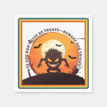 Halloween Håriga Lilla Monster Bus eller Godis