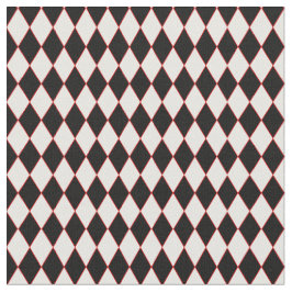 halloween harlequin röd svart vit tyg