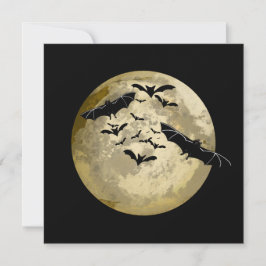 Halloween Harvest Full Moon och Nattflygning Fladd Kort