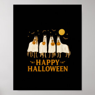 Halloween Häst Spök Soky Säsong Häst Älskare Kvinn Poster