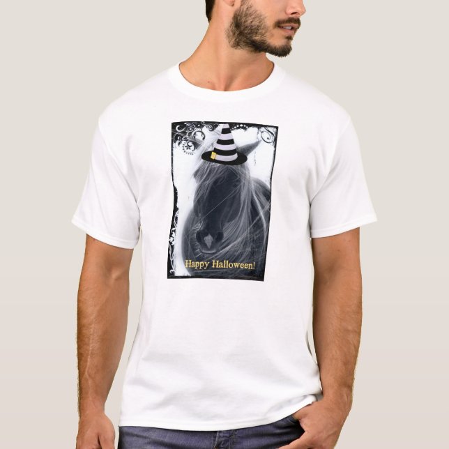 Halloween häst t-shirt (Framsida)