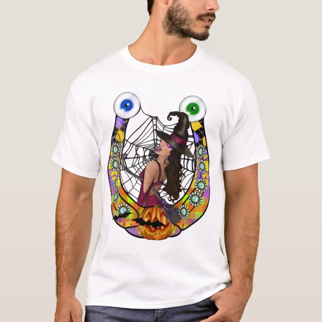 Halloween hästsko t shirt (Framsida)