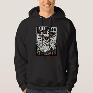 Halloween Häszone Vintage Kyrkogård Fladdermöss De Hoodie