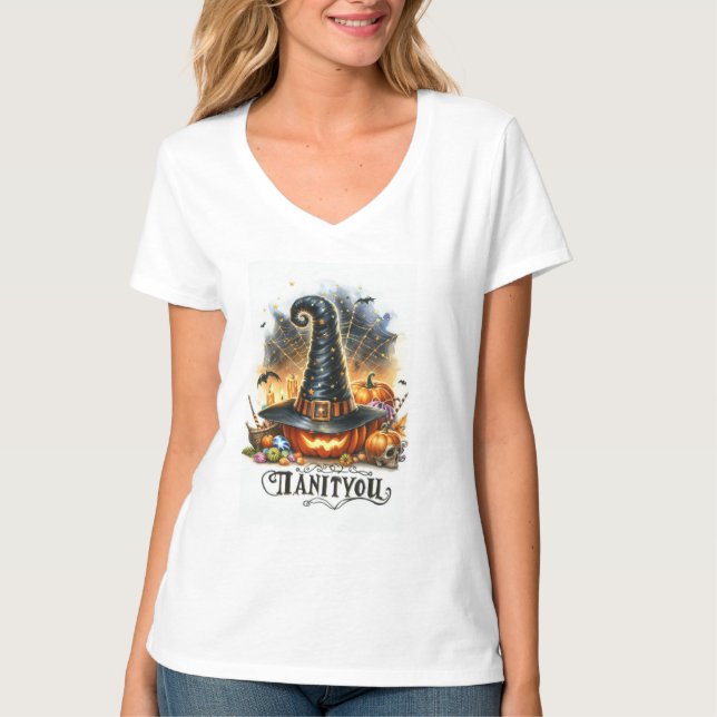 Halloween Hat T Shirt (Framsida)