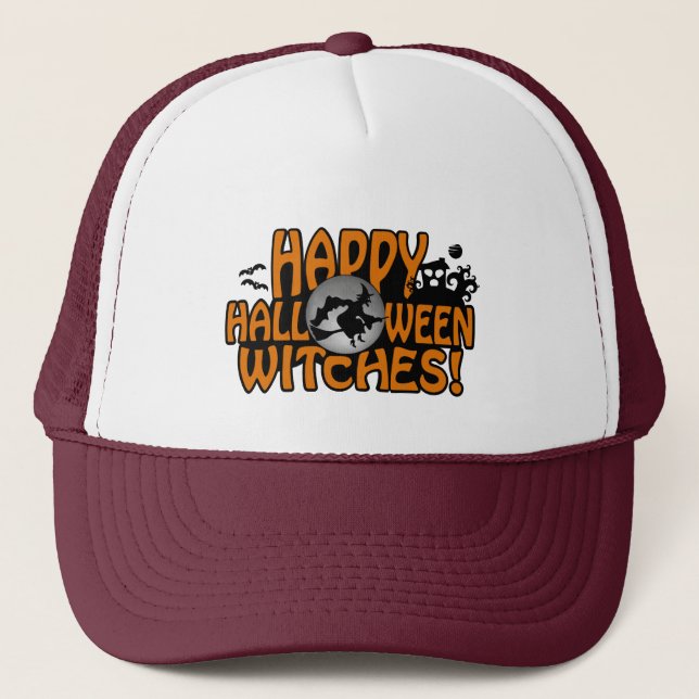 Halloween hat - välj färg truckerkeps (Framsida)