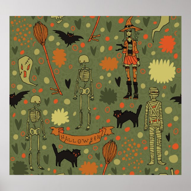 Halloween Haunt: Spooky Vintage Mix Poster (Framsidan)