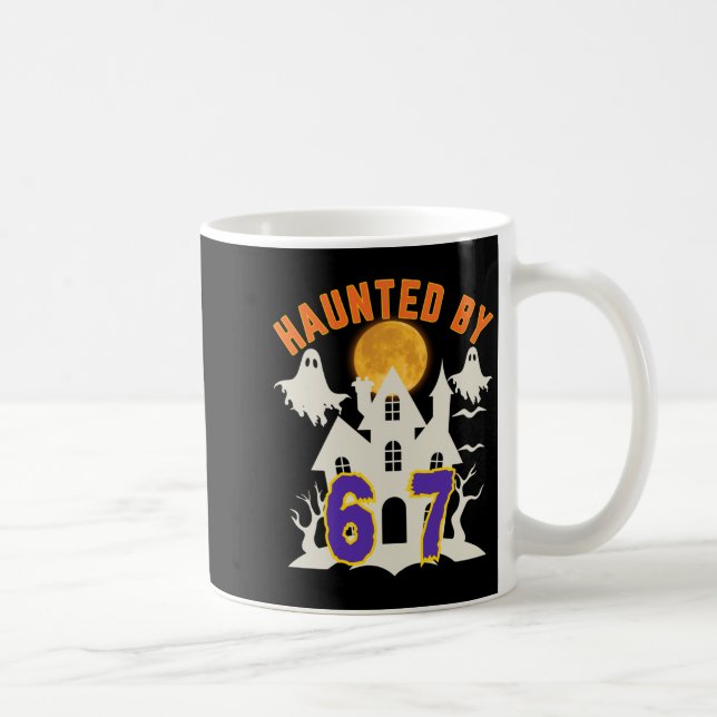 Halloween Haunted By 6 7 Six Seven Gen Alpha Z 67  Kaffemugg (Höger)