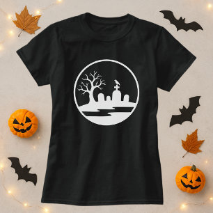 Halloween Haunted Graveyard T Shirt