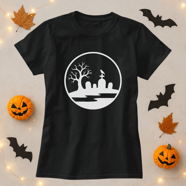 Halloween Haunted Graveyard T Shirt (Skapare uppladdad)