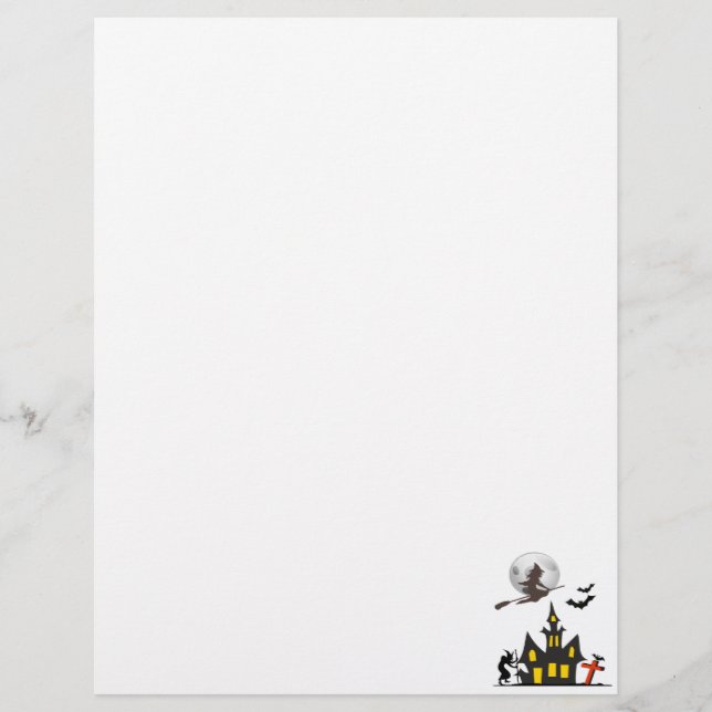 Halloween Haunted House Letterhead (Framsida)