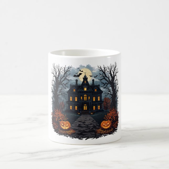 Halloween Haunted House och Full Moon Coffee Mugg (Center)