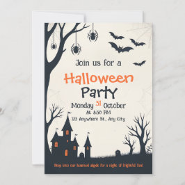 Halloween Haunted House Party-inbjudan Inbjudningar