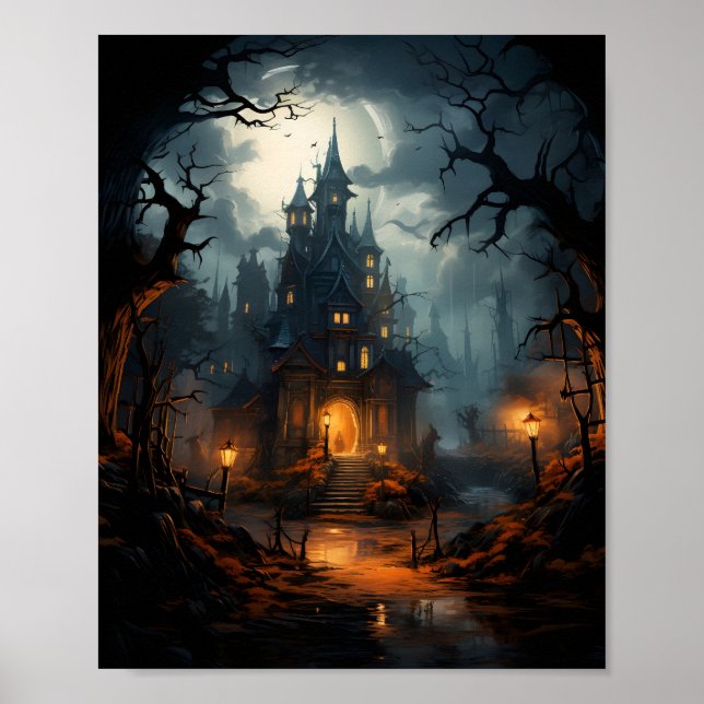 Halloween Haunted House Poster (Framsidan)