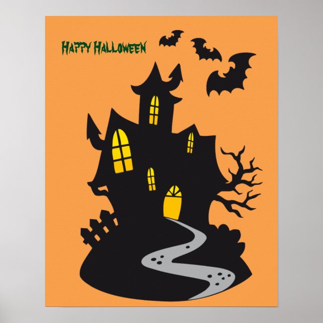 Halloween Haunted House Poster (Framsidan)